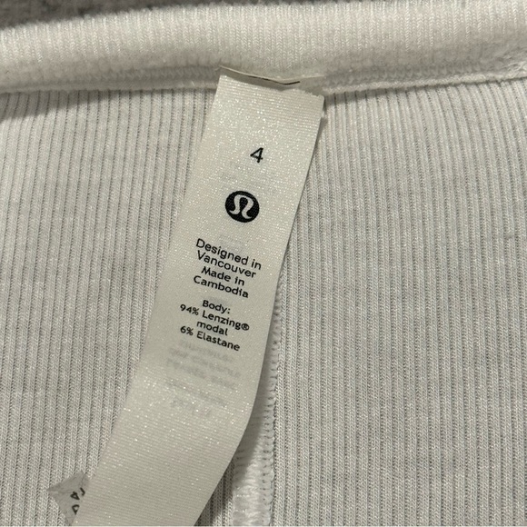 lululemon Hold Tight Long-Sleeve Shirt. White Size 4 - Picture 4 of 7
